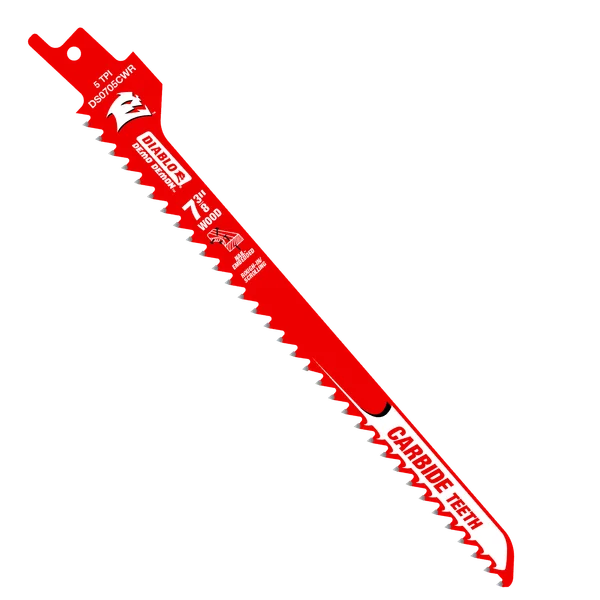 Diablo DS0705CWR3 - 7-3/8" 5TPI Demo Demon™ Carbide Teeth Reciprocating Saw Blades for Rough-In/Scrolling