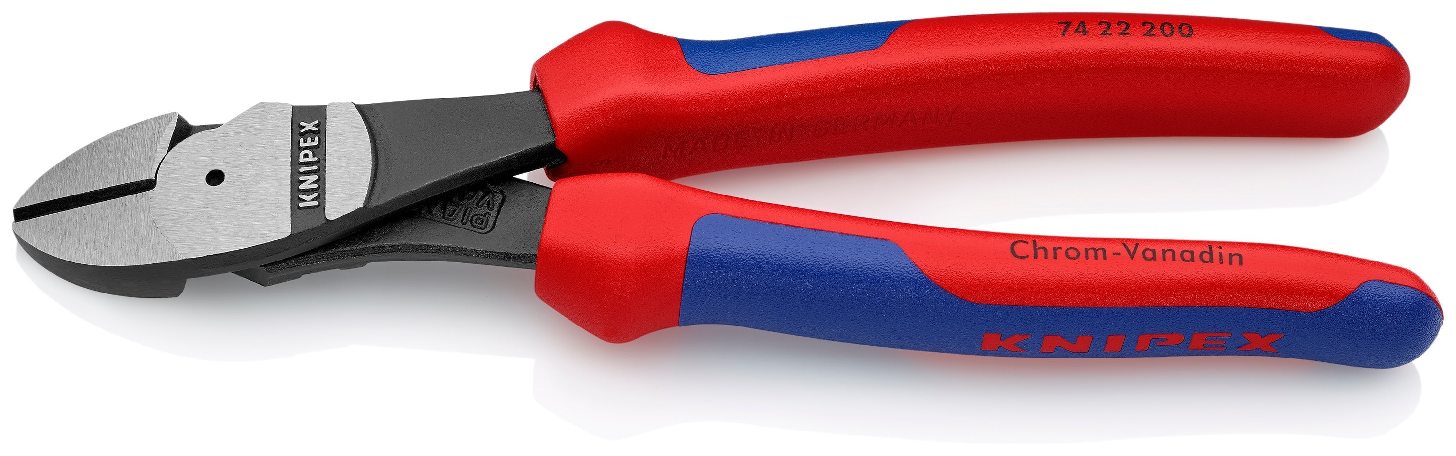Knipex 7422200-8" High Leverage 12° Angled Diagonal Cutters KNIPEX