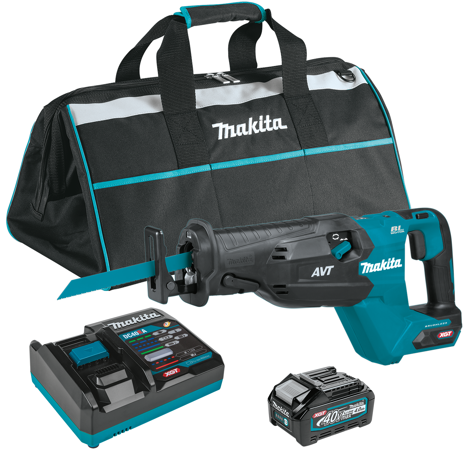 Makita GRJ02M1 - 40V max XGT® Brushless Cordless AVT® Orbital Recipro Saw Kit