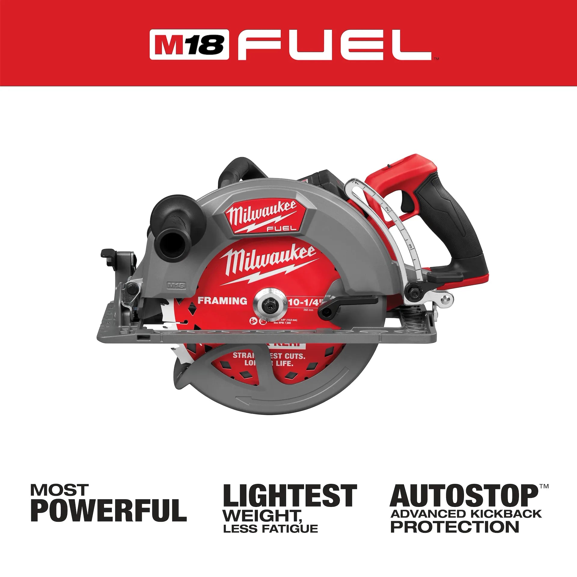 Milwaukee 3026-21HD - M18 FUEL™ 10-1/4" Rear Handle Circular Saw Kit
