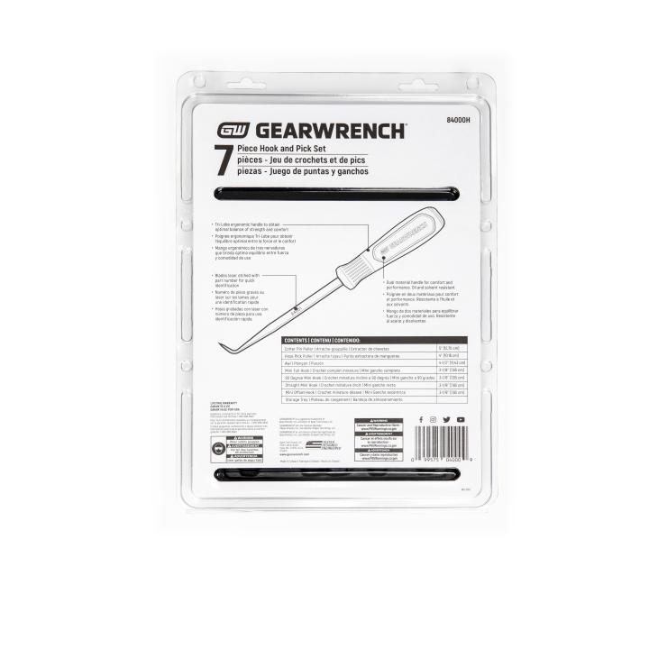 Gearwrench 84000H - 7 Piece Hook & Pick Set