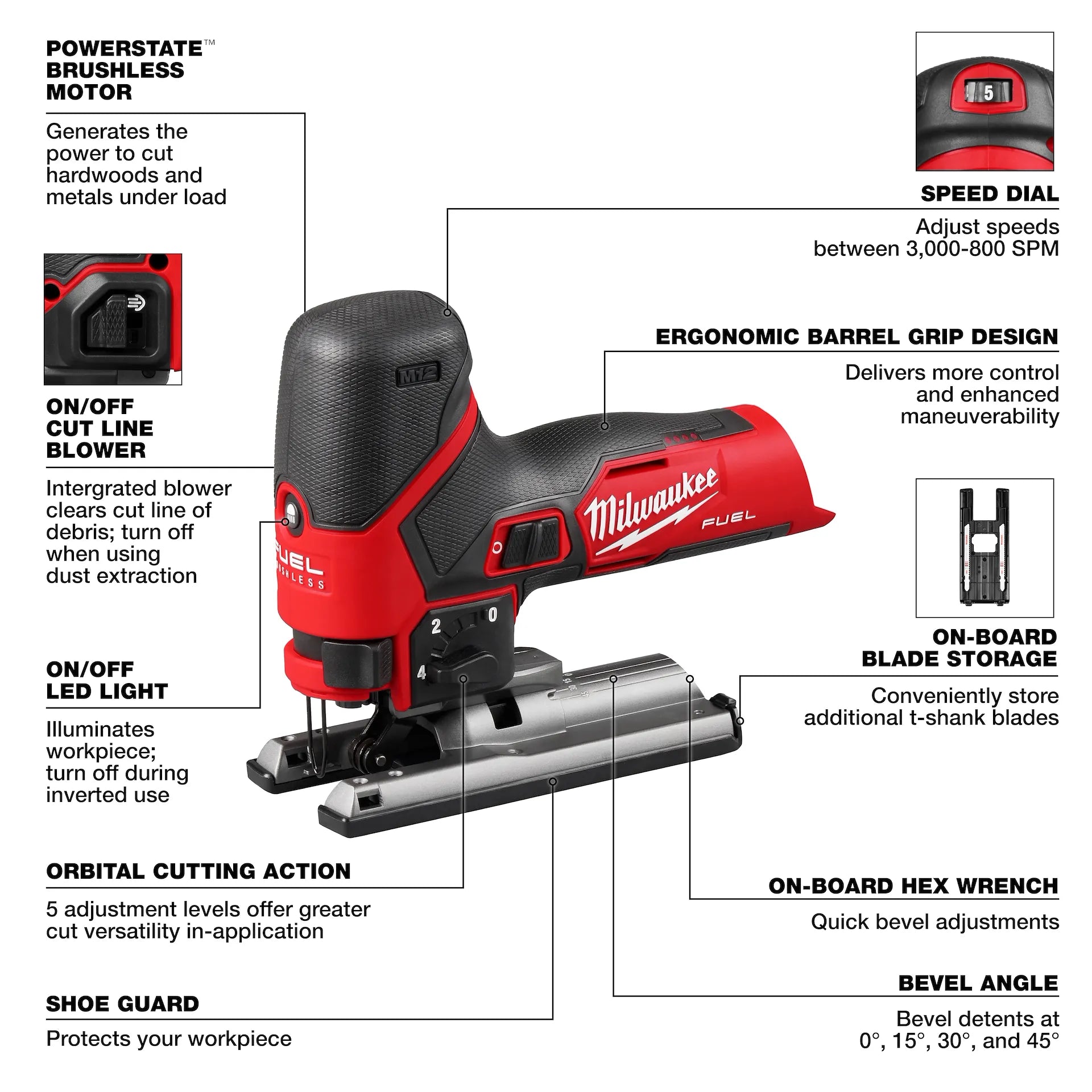 Milwaukee 2545-20 - M12 FUEL Jig Saw