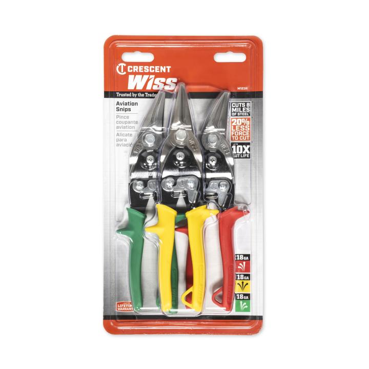 Crescent M123R - 3 Piece Compound Action Aviation Snip Set