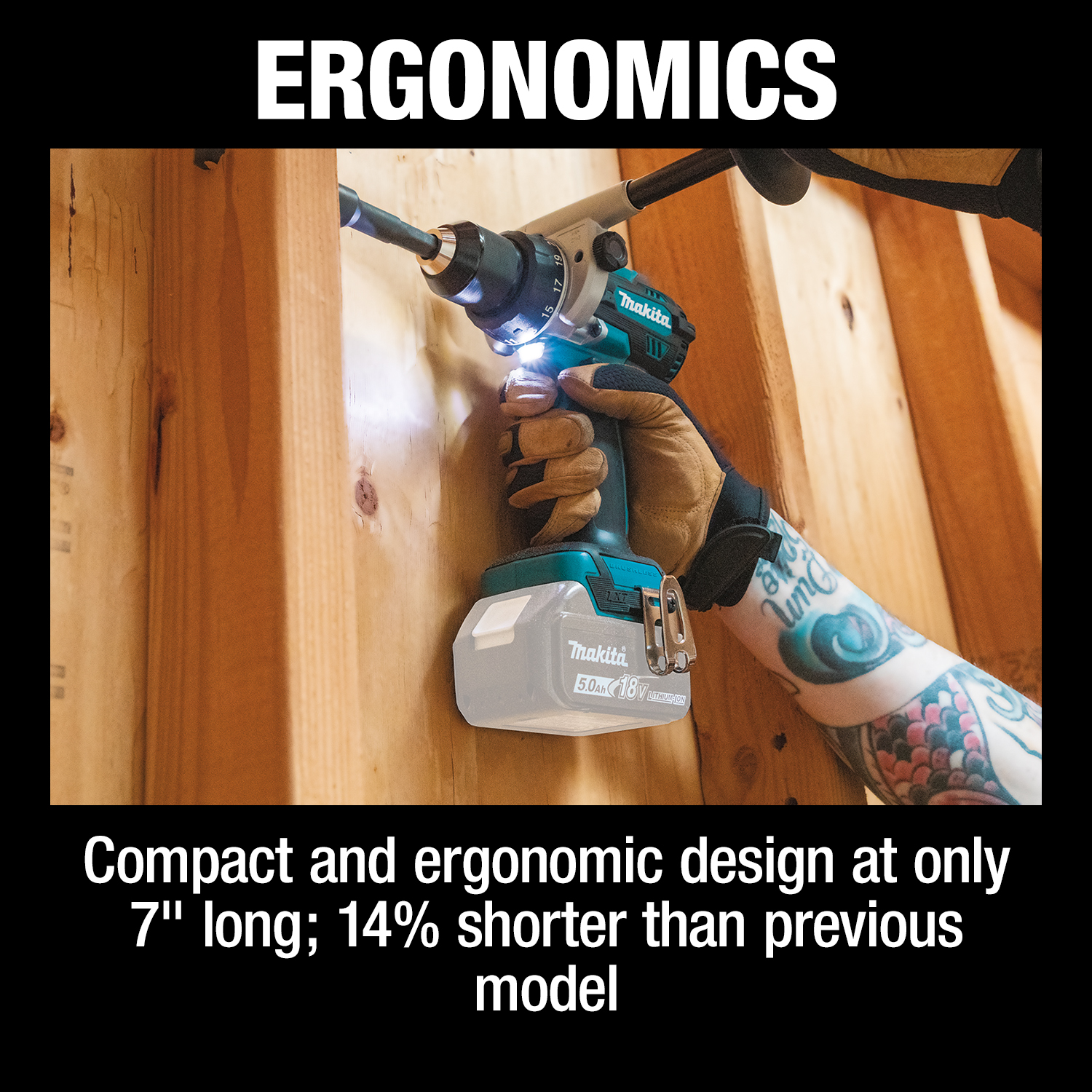 Makita XPH14Z - 18V LXT® Lithium‑Ion Brushless Cordless 1/2" Hammer Driver‑Drill