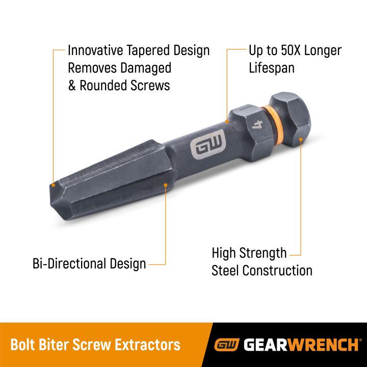 Gearwrench 84786 - 10 Piece Bolt Biter™ Screw Extractor Set