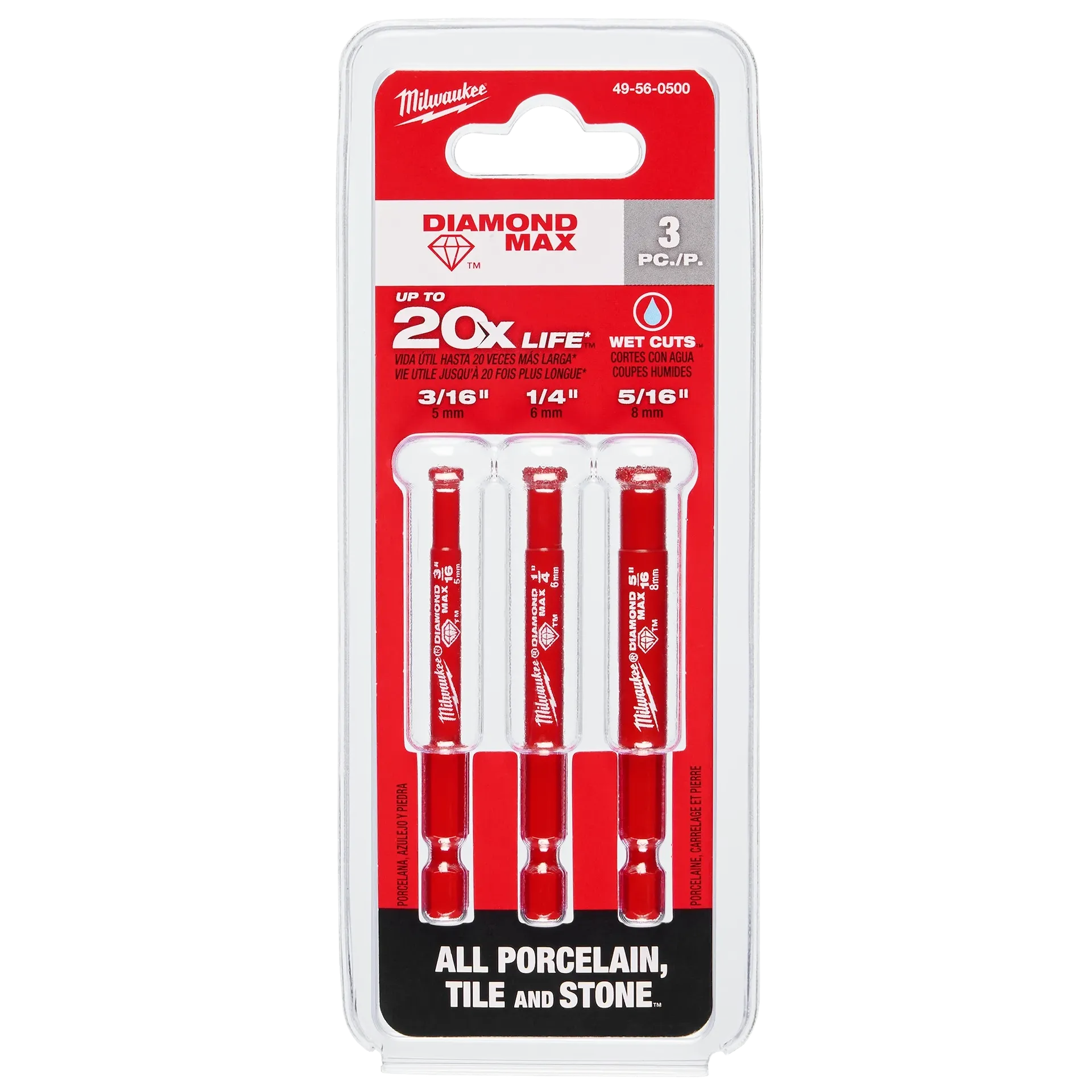 Milwaukee 49-56-0500 - DIAMOND MAX™ Hole Saw Bit Set - 3PC