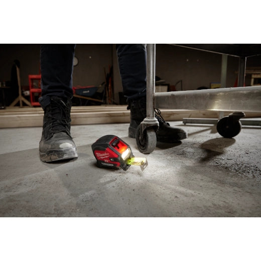 Milwaukee 48-22-0428 - 25ft Magnetic Tape Measure w/ Rechargeable 100L Light
