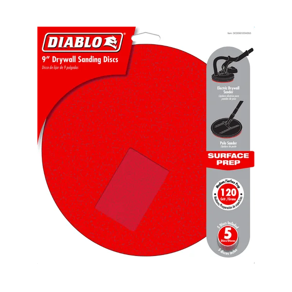 Diablo 9" 120-Grit Hook & Lock™ ROS Sanding Discs for Drywall