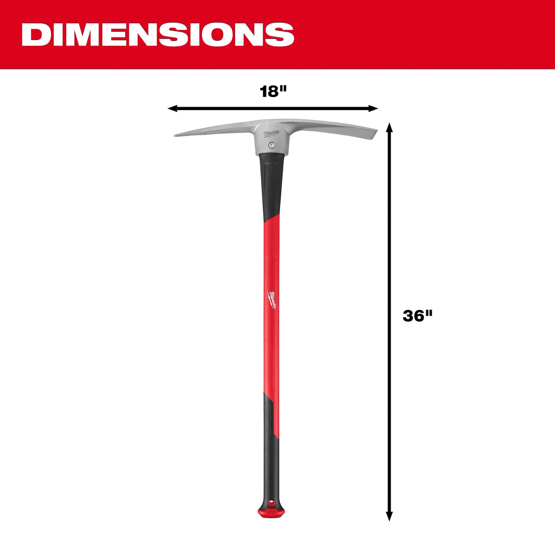 Milwaukee 48-22-9335 - 5lb Pick Mattock (36" Handle)