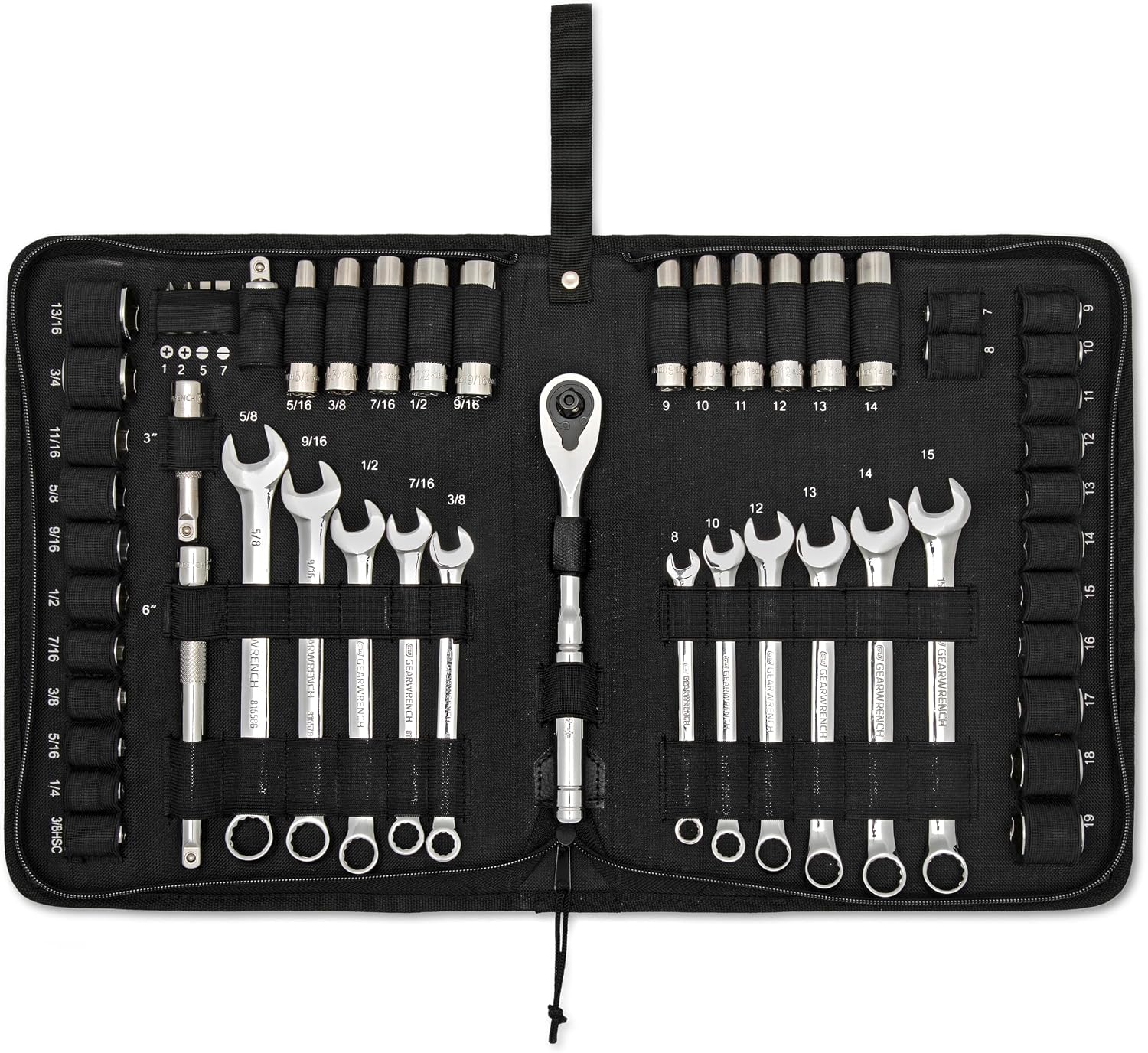 Gearwrench GWCBMTS54P - 54 Piece 3/8" Drive Mobile Mechanic Tool Set
