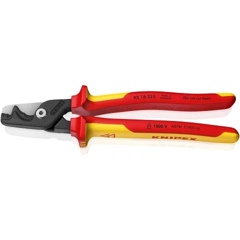 Knipex 9518225US - 9" StepCut® XL Cable Shears-1000V Insulated
