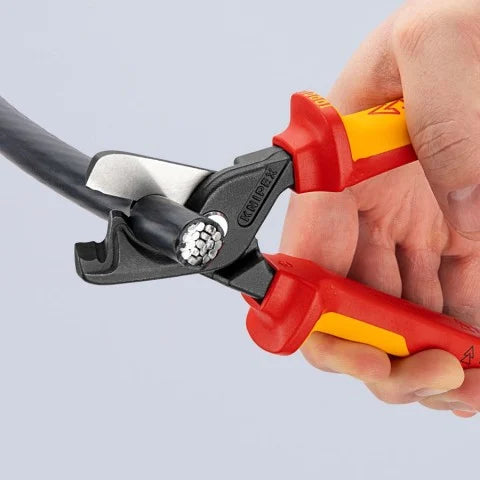 Knipex 9518225US - 9" StepCut® XL Cable Shears-1000V Insulated