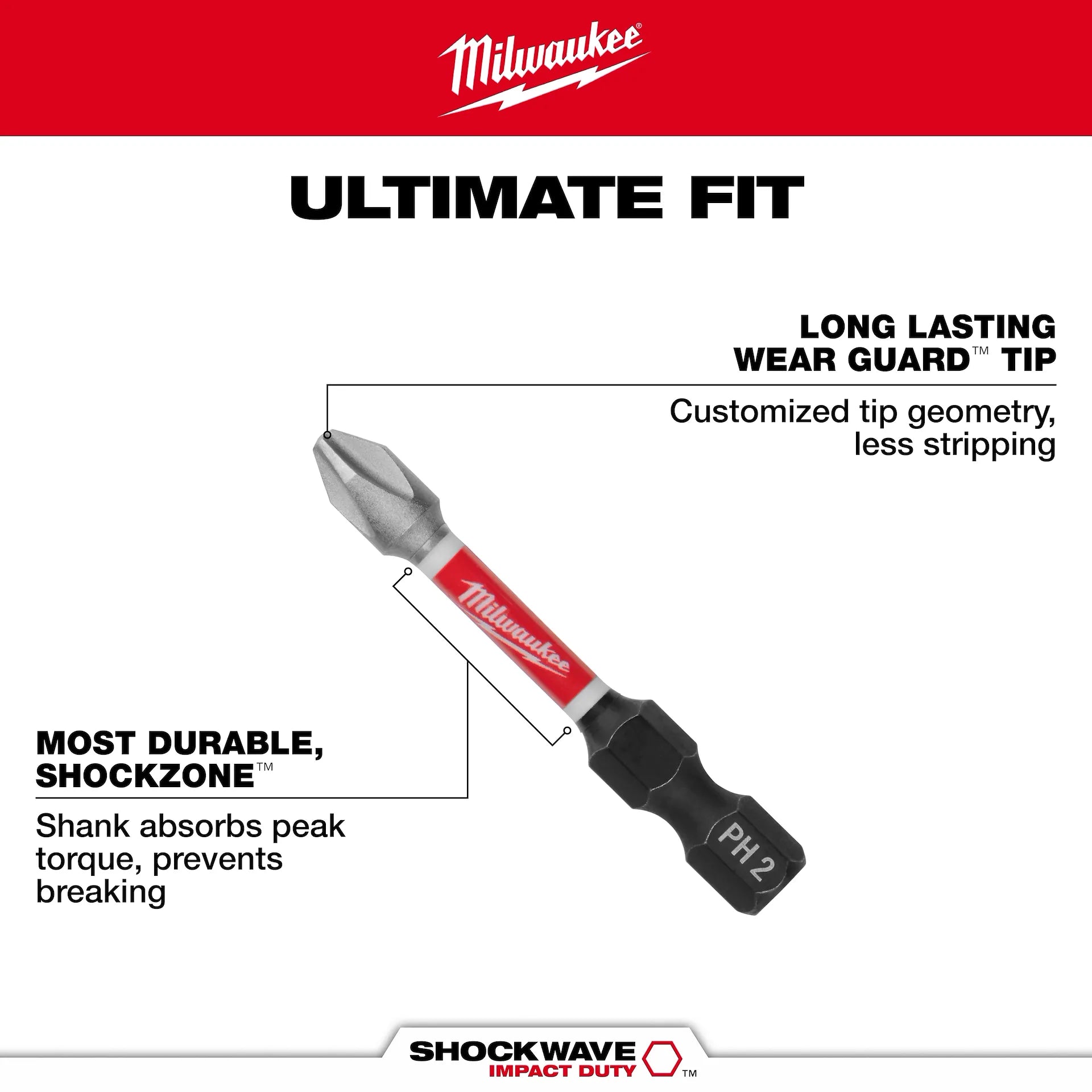 Milwaukee 48-32-4010 - 54PC SHOCKWAVE Impact Duty Driver Bit Set