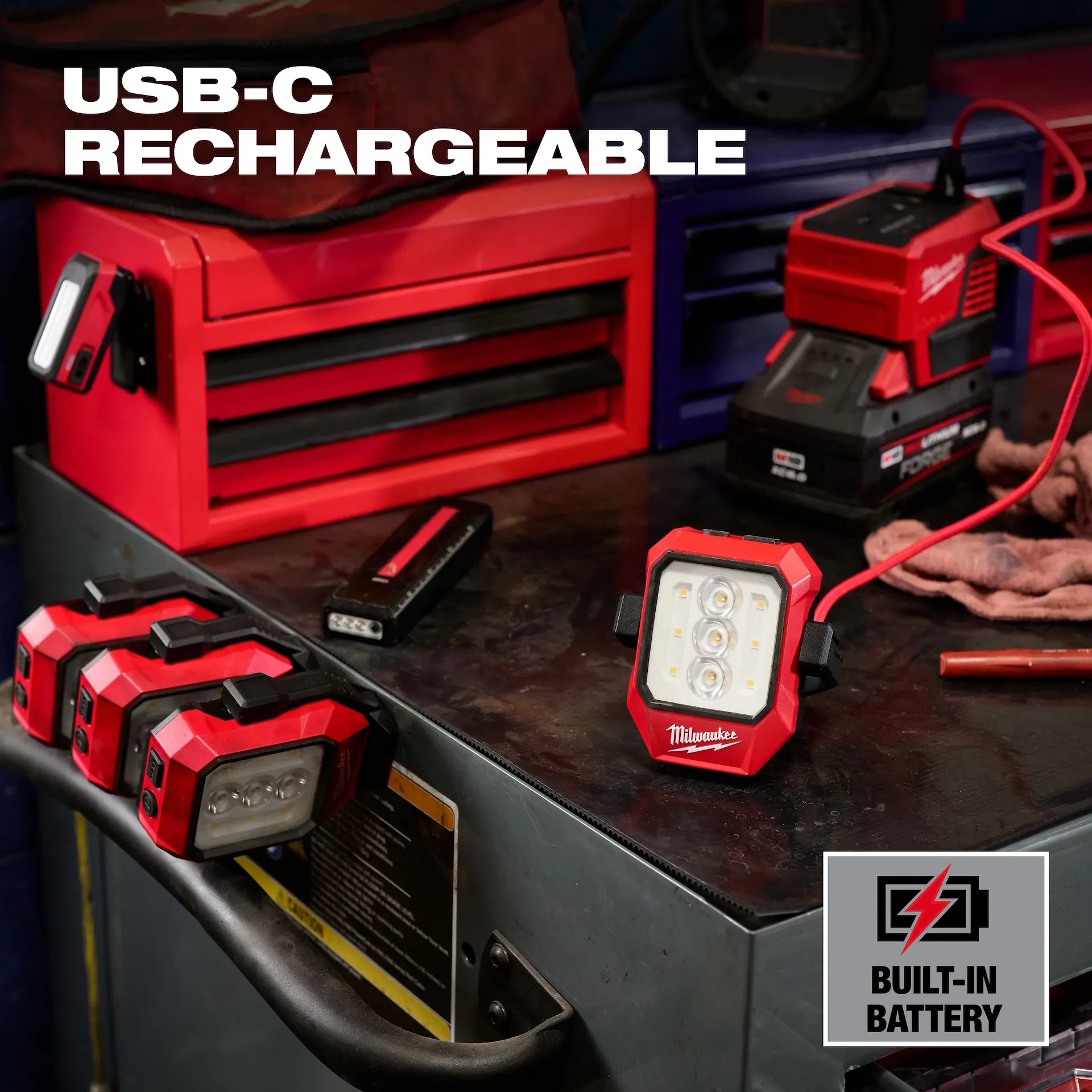 Milwaukee 2015R - Rechargeable Pivoting Task Light w/ Spot Mode