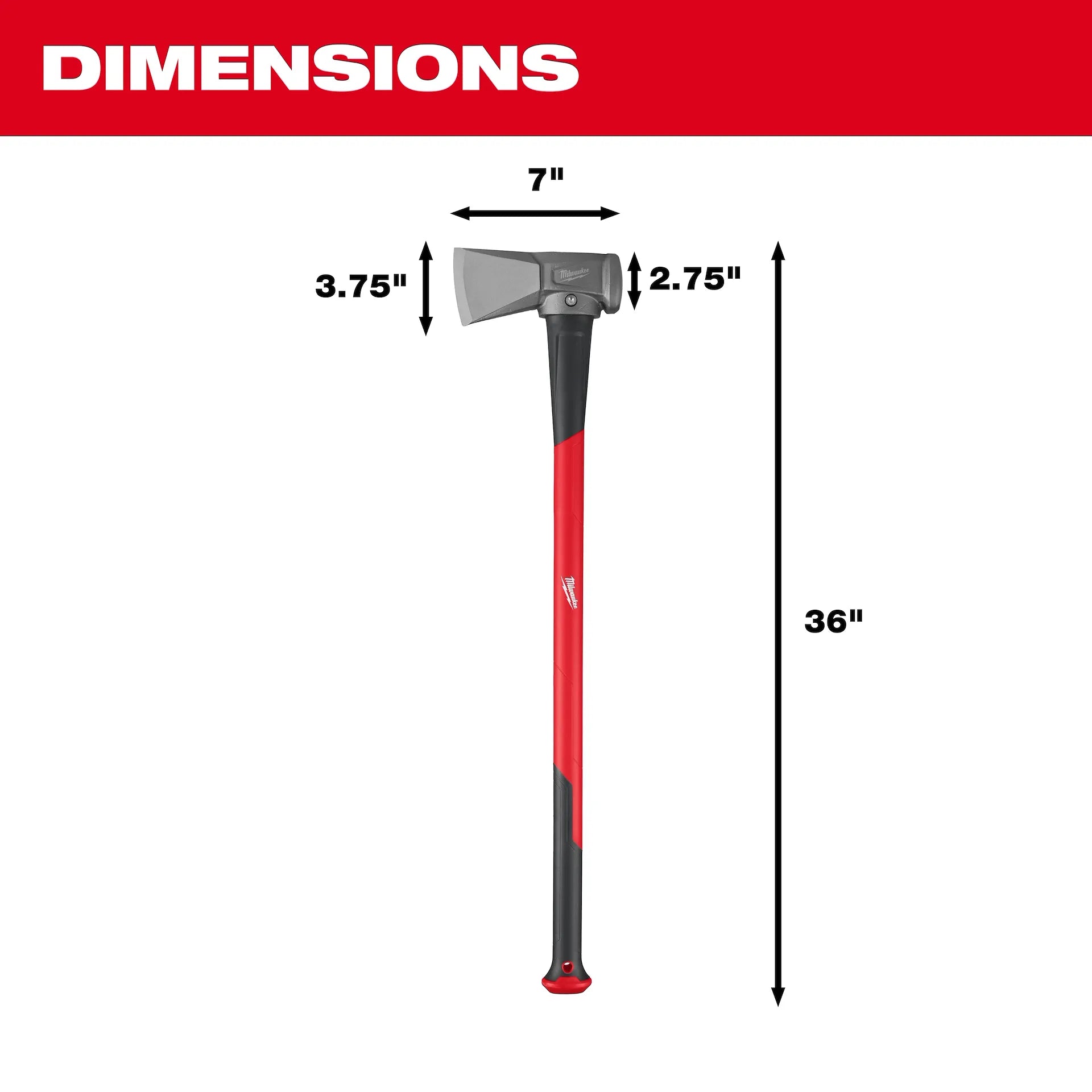 Milwaukee 48-22-9064 - 8lb Splitting Maul (36" Handle)