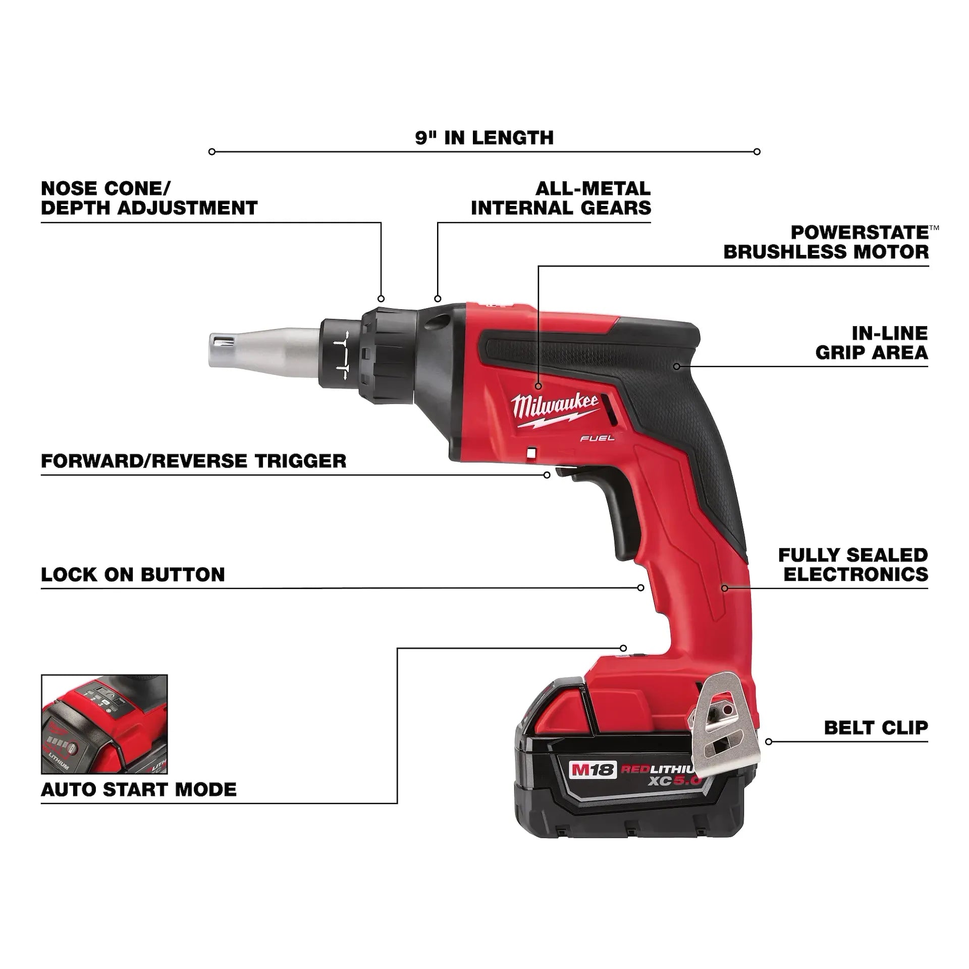 Milwaukee 2866-22 - M18 FUEL Drywall Screw Gun Kit