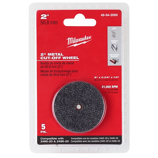 Milwaukee 49-94-2000 - 2" Metal Cut Off Wheel 5 PACK