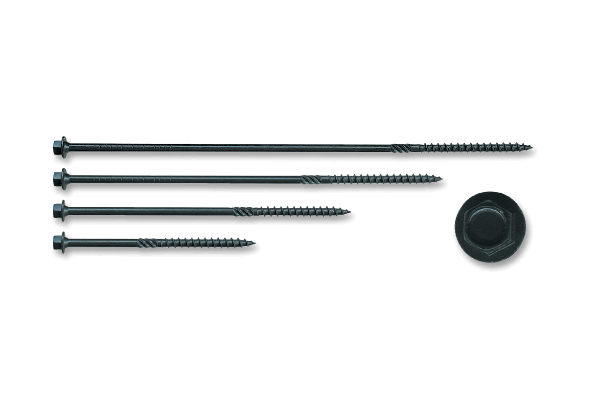 Big Timber BL175-25 - #17 x 5" 5/16"hex Log & Timber Lag Screws, Hex Head, Ruspert(25ct)