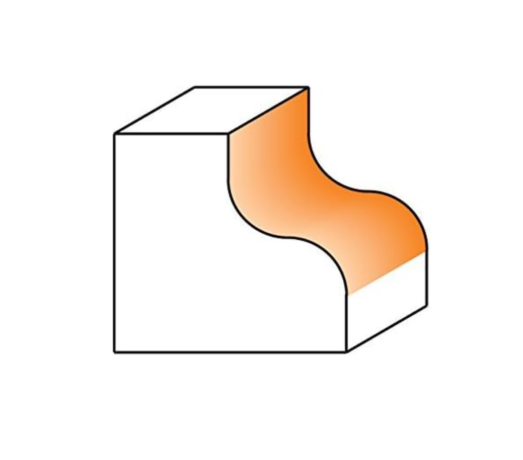 CMT 859.564.11  -  1/4'' RAD 1/2'' SHANK Ogee Router Bit CMT