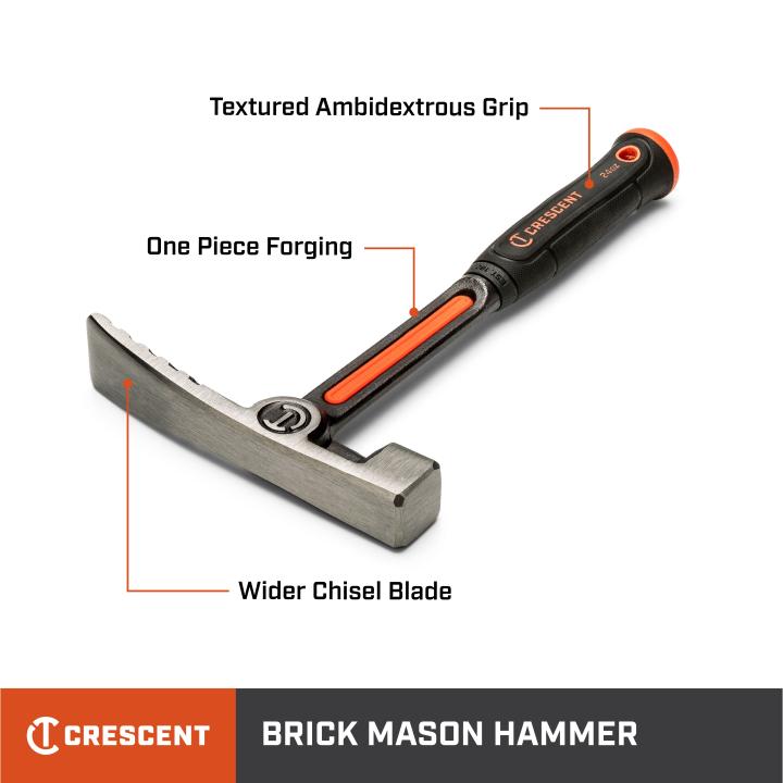 Crescent CHSBK24 - 24 Oz. Brick Hammer with Steel Handle
