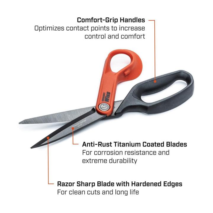 Crescent CW10T - 10" Titanium Coated Offset Right Hand Tradesman Shears