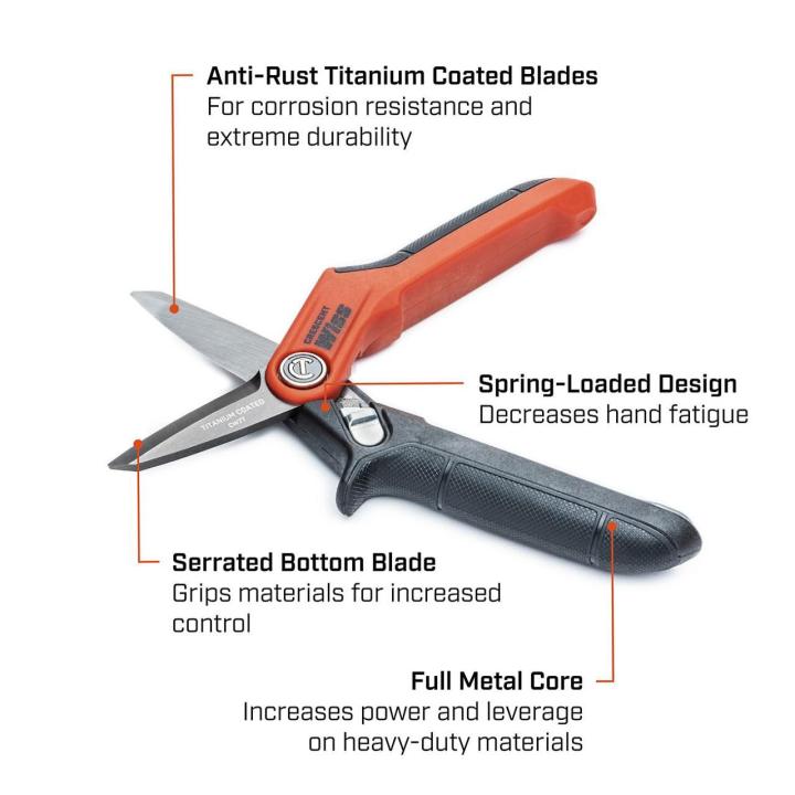 Crescent CW7T - 7-1/2" Titanium Coated Tradesman Utility Shears