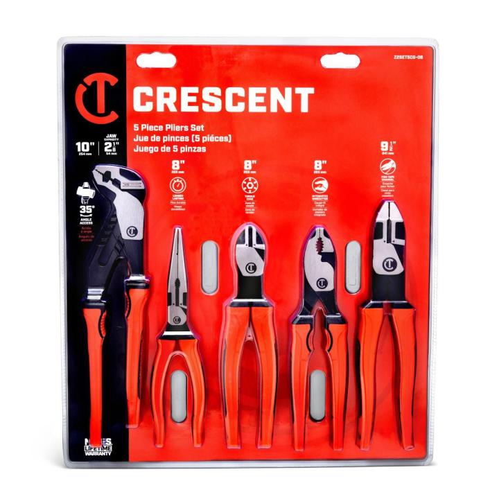 Crescent Z2SET5CG-06 - 5 Piece Z2™ Mixed Dual Material Plier Set