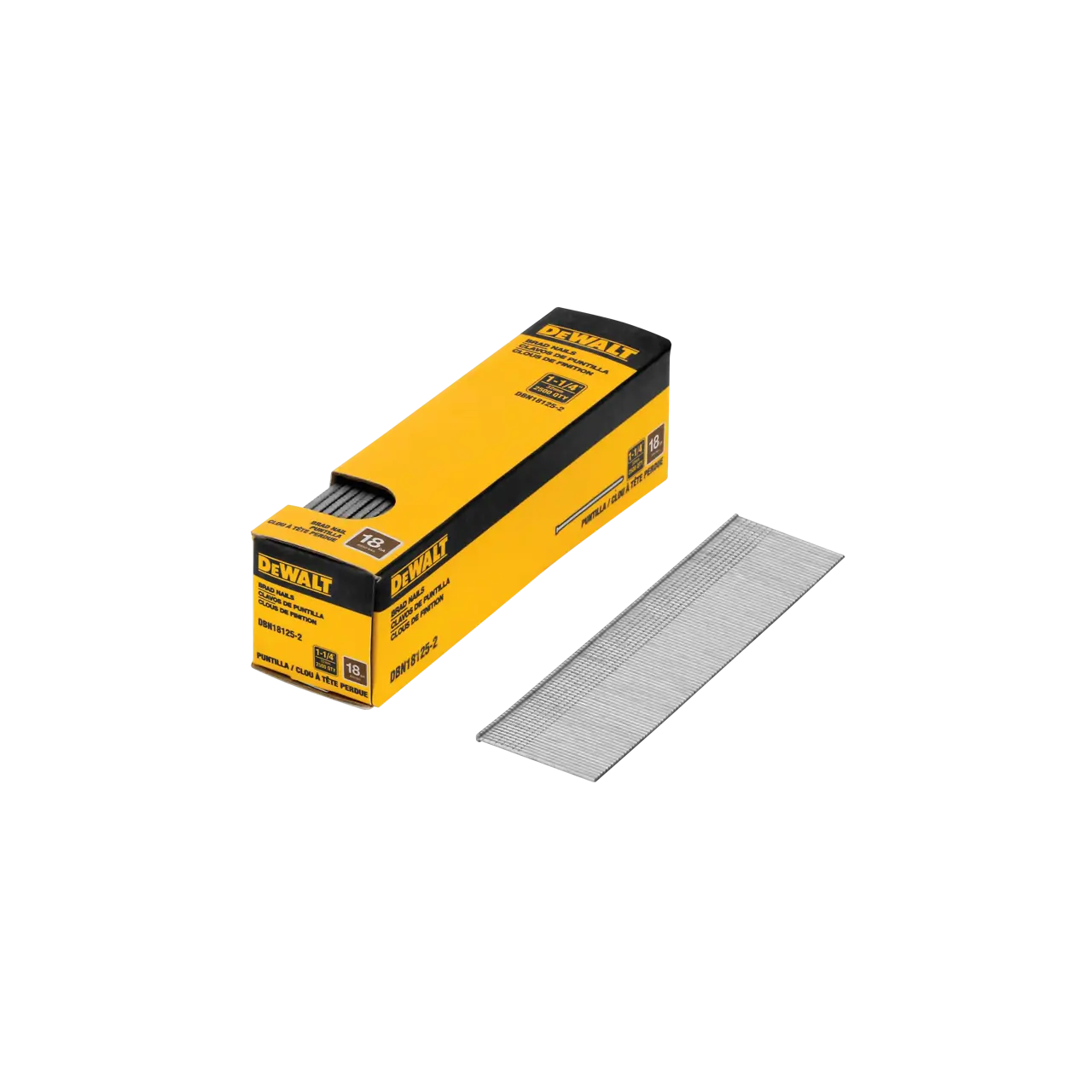 DEWALT DBN18125-2 - 18 gauge 1-1/4-in. Brad nails (2500-pack)