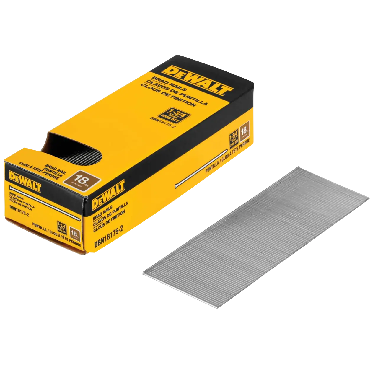 DEWALT DBN18175-2 - 18 gauge 1-3/4-in. Brad nails (2500-pack)