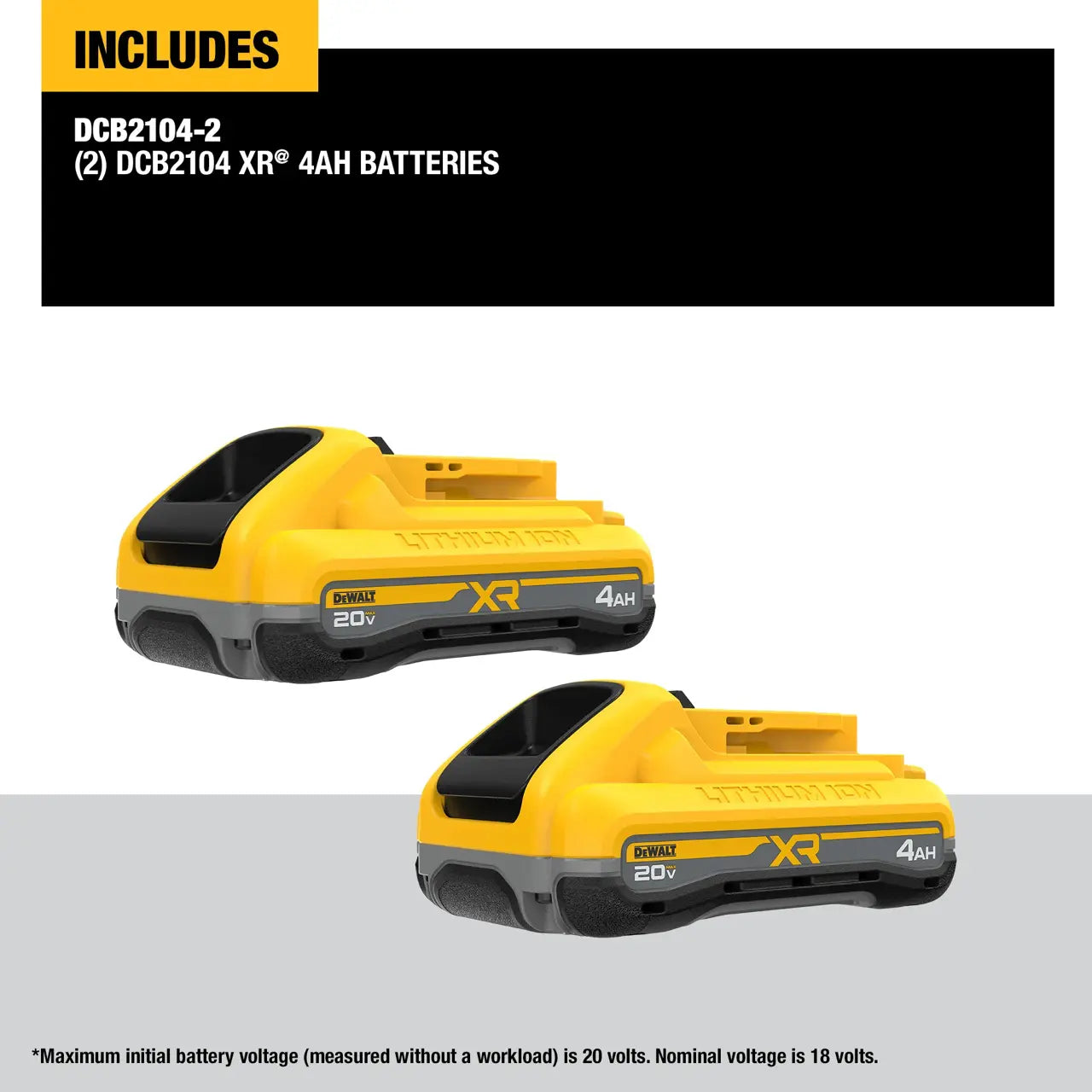DEWALT DCB2104-2 - 20V MAX* XR® 4ah Battery 2 Pack