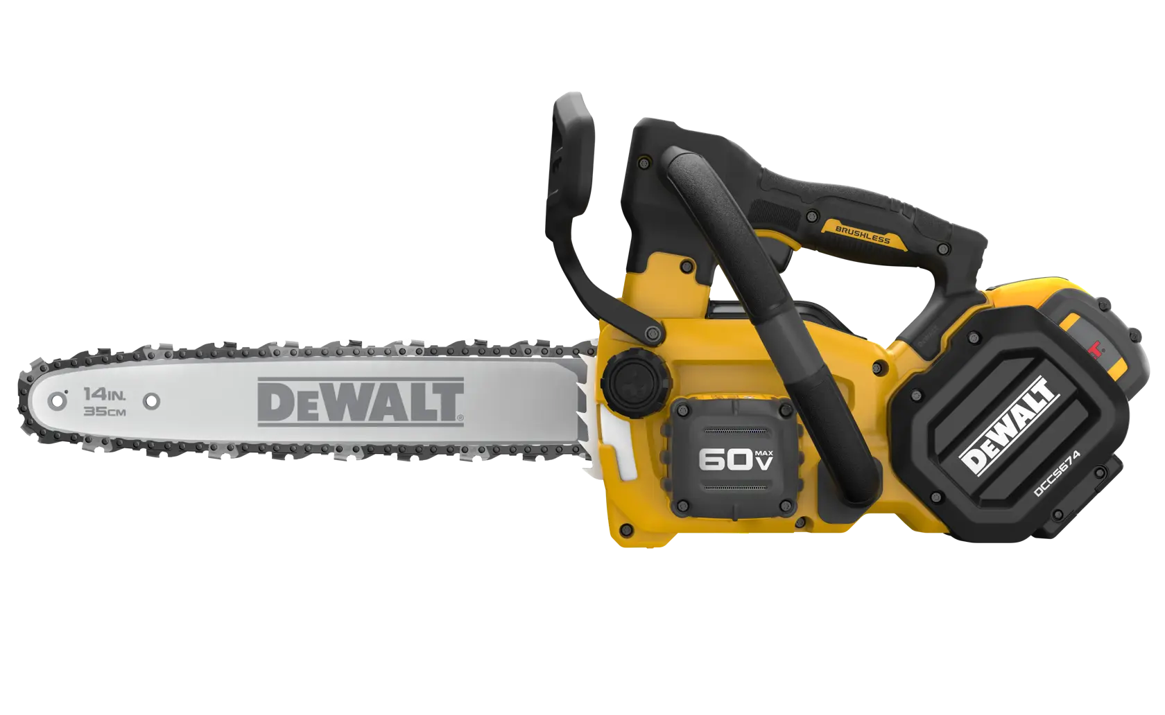 DEWALT DCCS674X2 - 60V MAX 14-in. Brushless Cordless Top Handle Chainsaw Kit