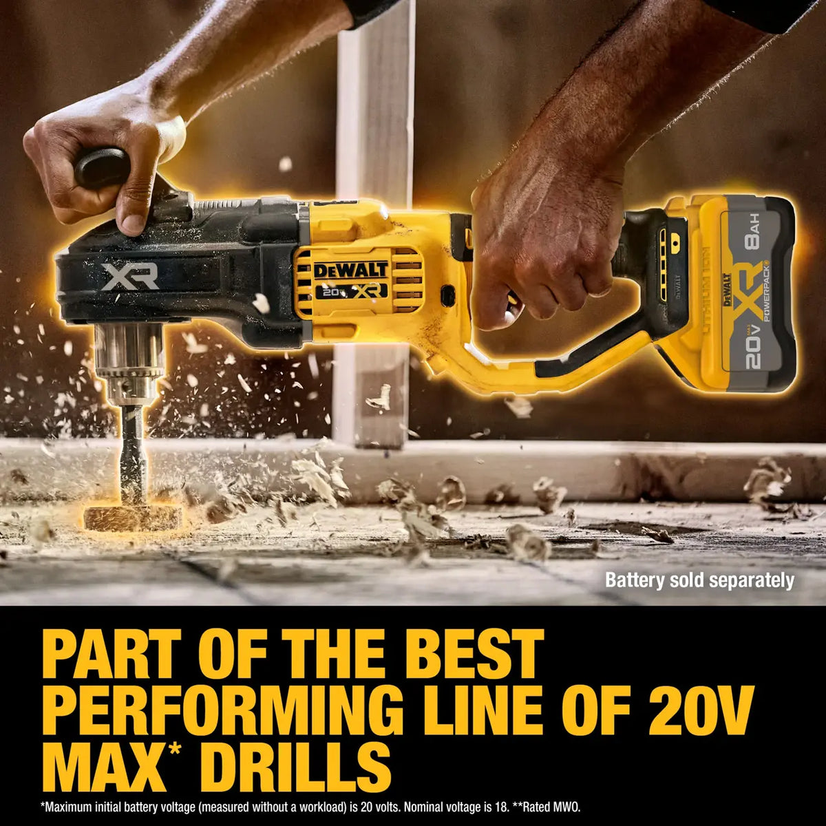 DEWALT DCD446B - 20V MAX* XR® Brushless Cordless 1/2 in. Compact Stud & Joist Drill
