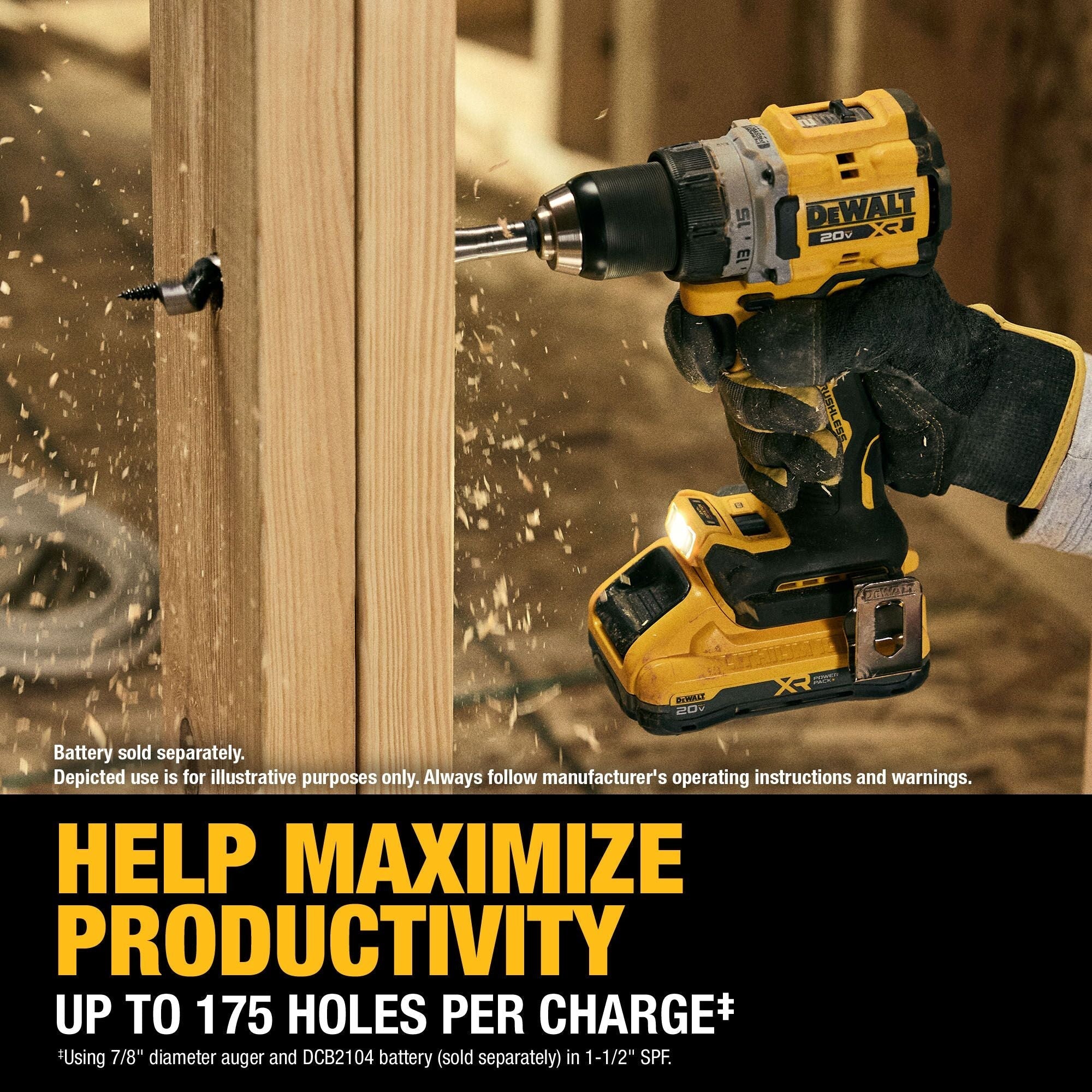 DEWALT DCD801B – DEWALT 20V MAX* XR® Brushless Cordless 1/2 in. Drill/Driver (Tool Only) DEWALT