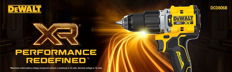 DEWALT DCD806B – DEWALT 20V MAX* XR® Brushless Cordless 1/2 in. Hammer Drill (Tool Only) DEWALT