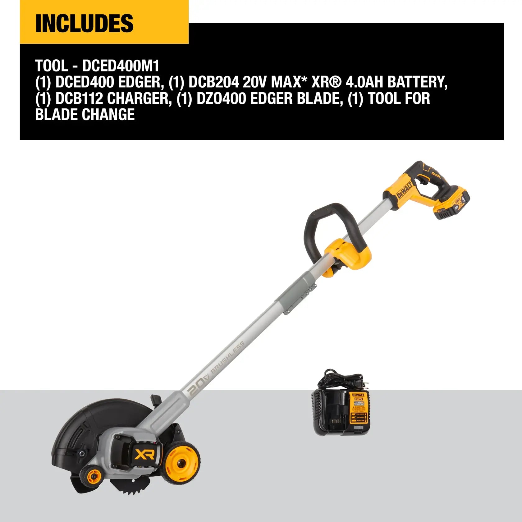 DEWALT DCED400M1 - 20V MAX Brushless Cordless Edger Kit