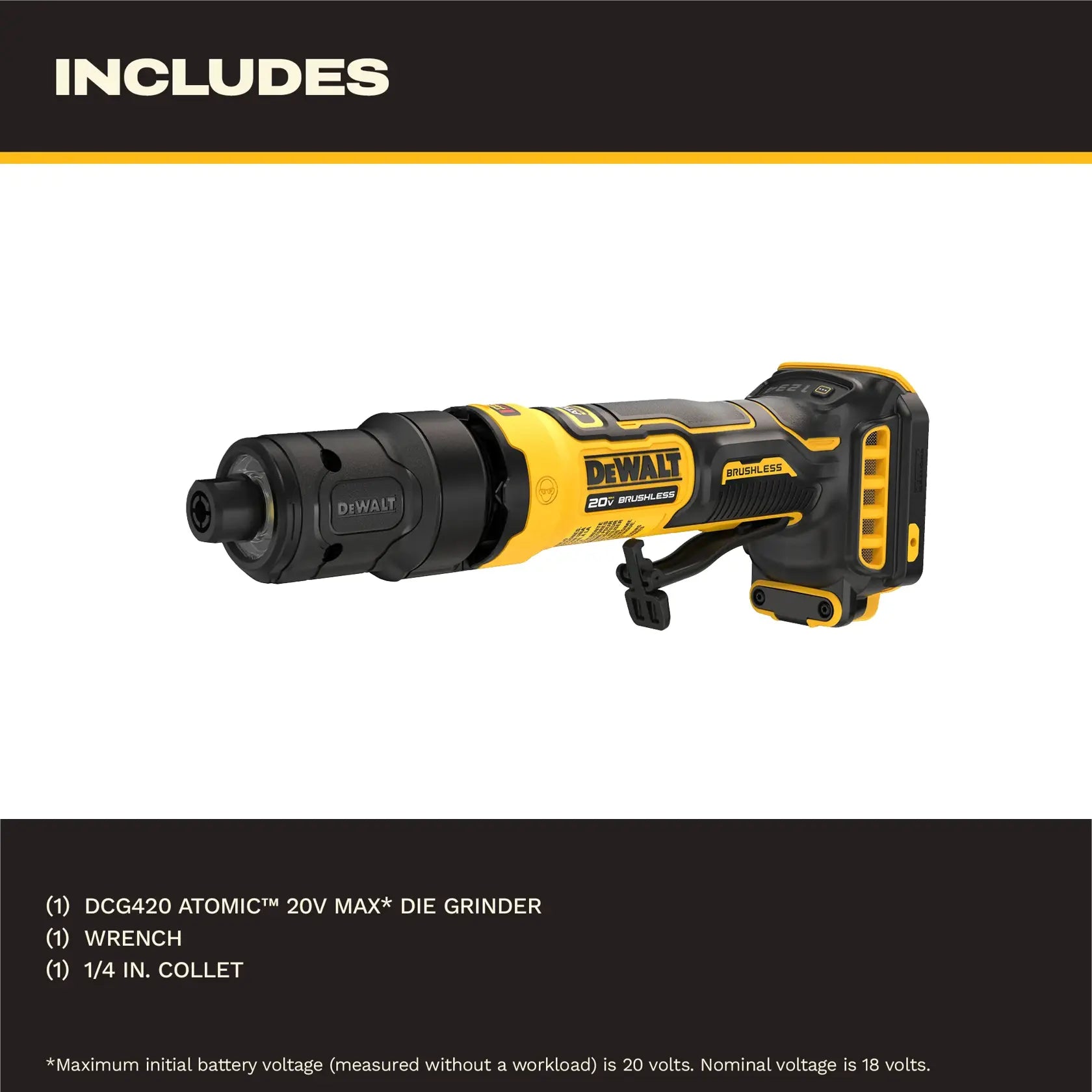 DEWALT DCG420B - 20V MAX ATOMIC Die Grinder