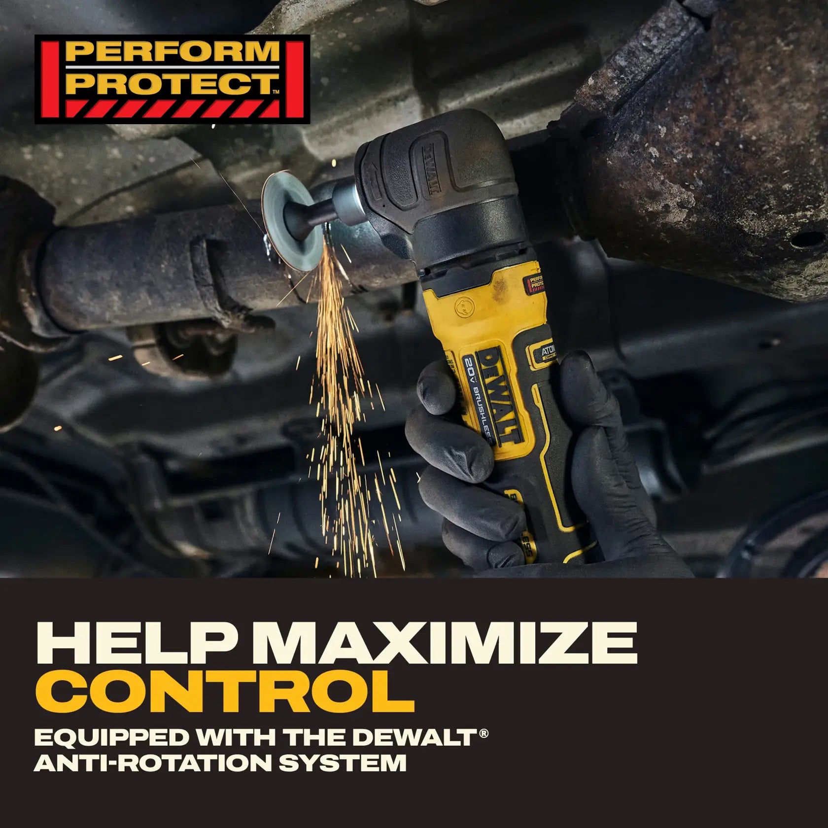 DEWALT DCG422B - 20V MAX* ATOMIC™ Right Angle Die Grinder (Tool Only)