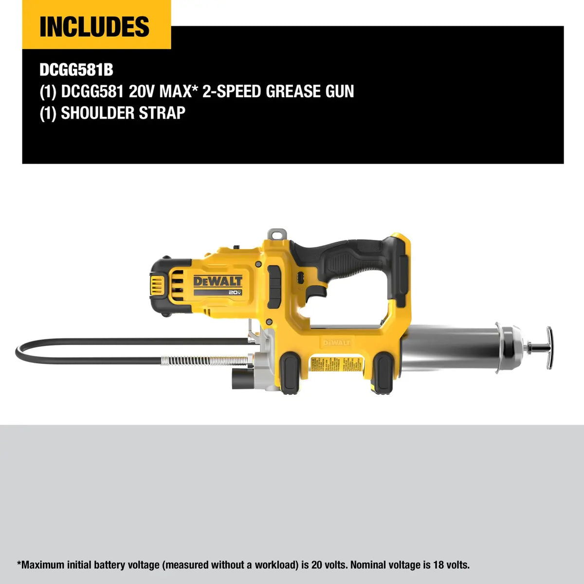DEWALT DCGG581B - 20V MAX* 2-Speed Grease Gun