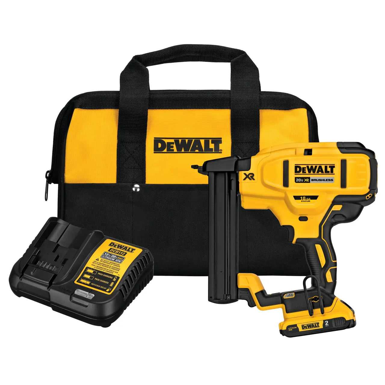 DEWALT DCN681D1 - 20V MAX* XR® 18 ga cordless narrow crown stapler kit