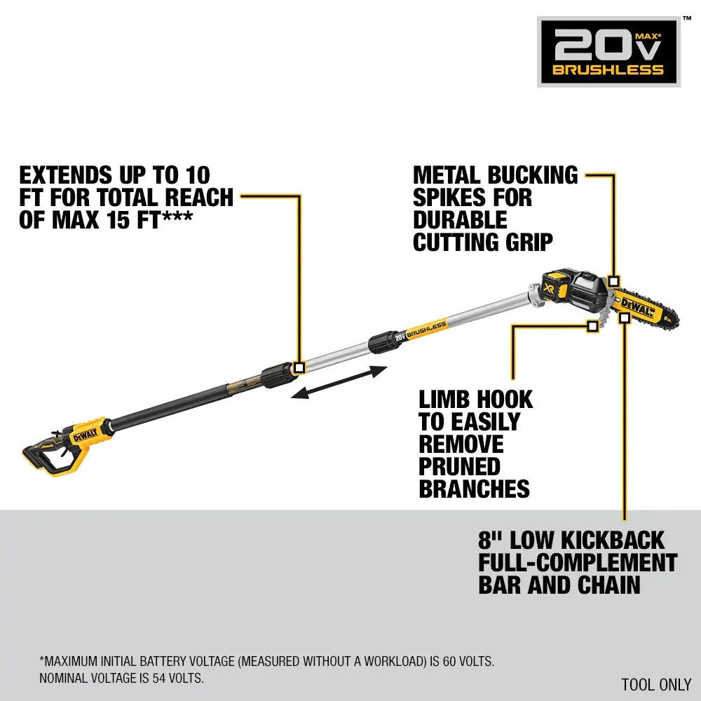 DEWALT DCPS620B - 20V MAX XR Brushless Cordless Pole Saw
