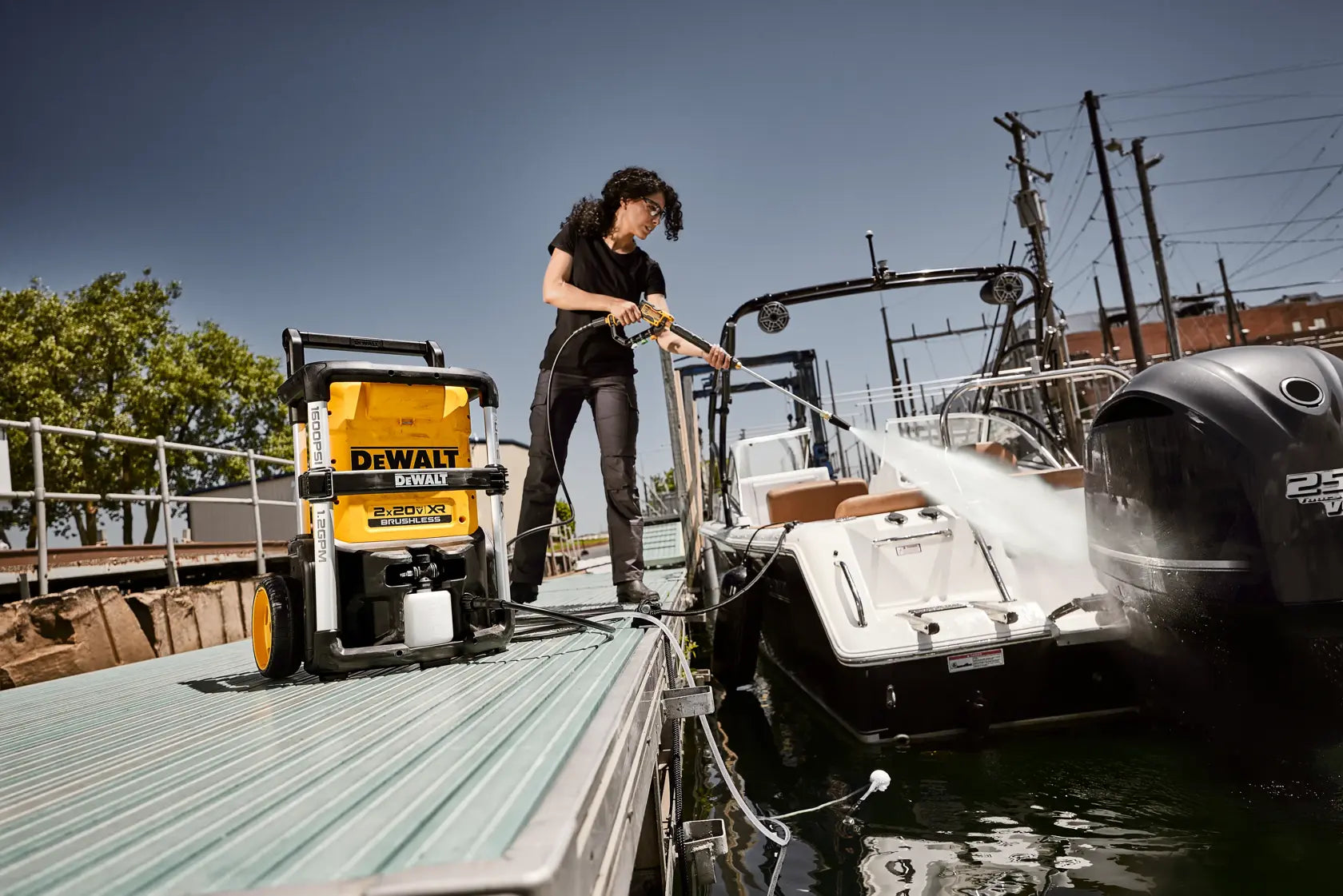 DEWALT DCPW1600Y2 - 2X20V MAX 1,600 MAX PSI 1.2 GPM Brushless Cordless Pressure Washer Kit