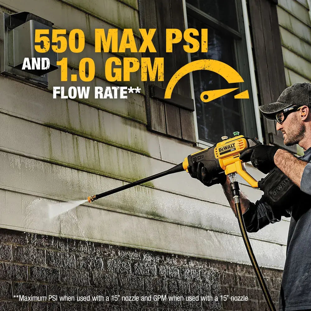 DEWALT DCPW550P1 - 20V MAX 550 PSI Cordless Power Cleaner Kit
