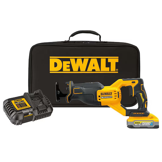 DeWalt DCS382H1 - 20V MAX* XR® Brushless Cordless Reciprocating Saw Kit with DEWALT POWERSTACK™ 5Ah Battery