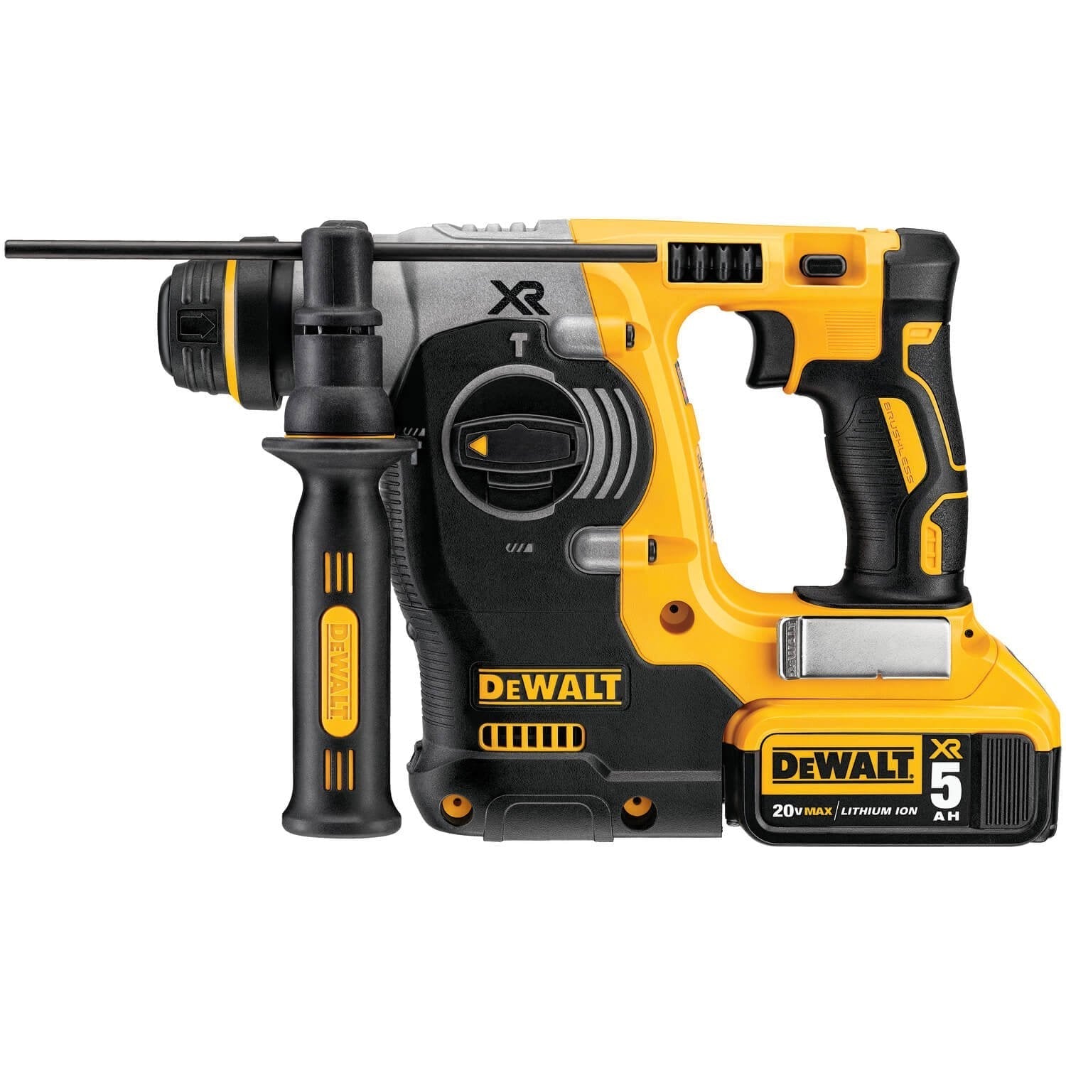 DEWALT DCH273P2 20V Max Brushless SDS Rotary Hammer with 5 Ah Batteries - Wise Line Tools