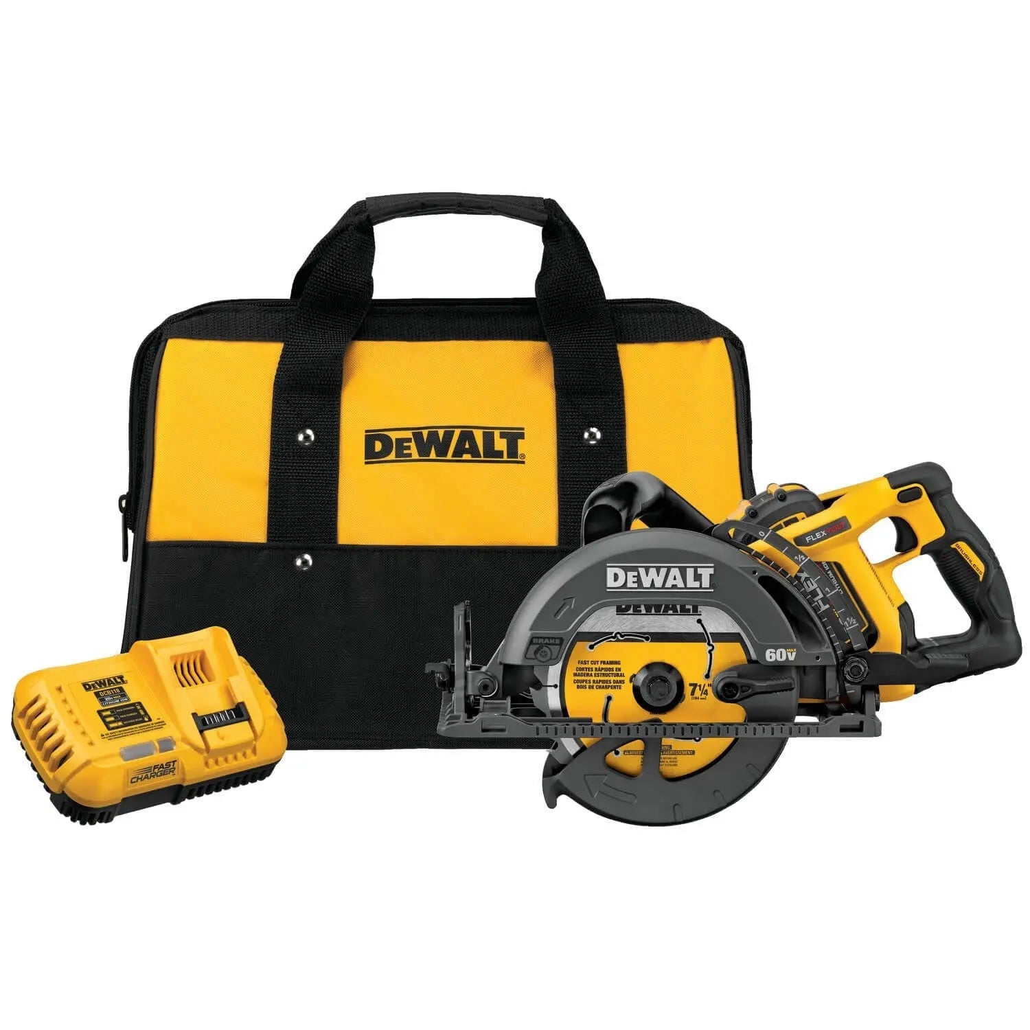 DEWALT DCS577X1 FLEXVOLT® 60V MAX* 7-1/4 IN. CORDLESS WORM DRIVE STYLE SAW (9.0A - Wise Line Tools