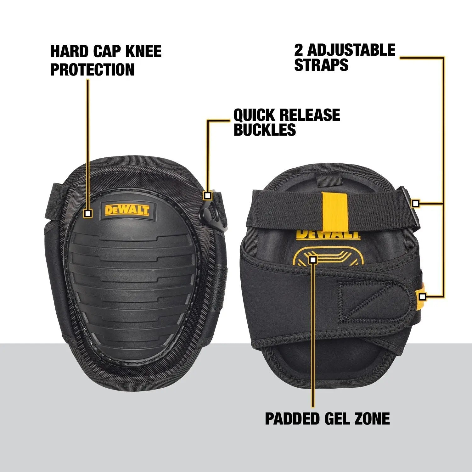 DEWALT DWST590013-Hard-Shell Knee Pads with Gel DEWALT