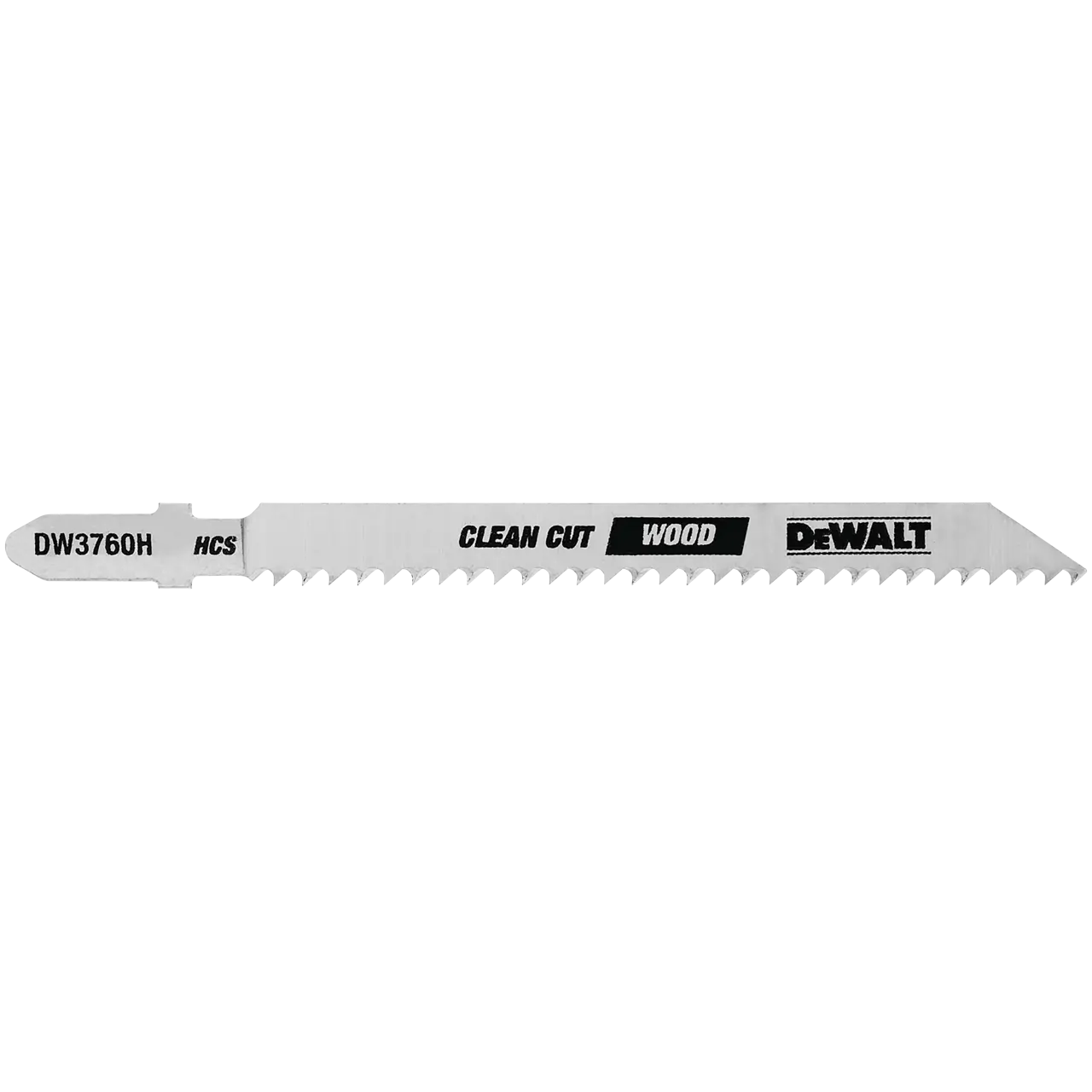 DEWALT DW3760H - 4" 10 TPI Fine Cut T-Shank HCS Jigsaw Blade 5 Pack