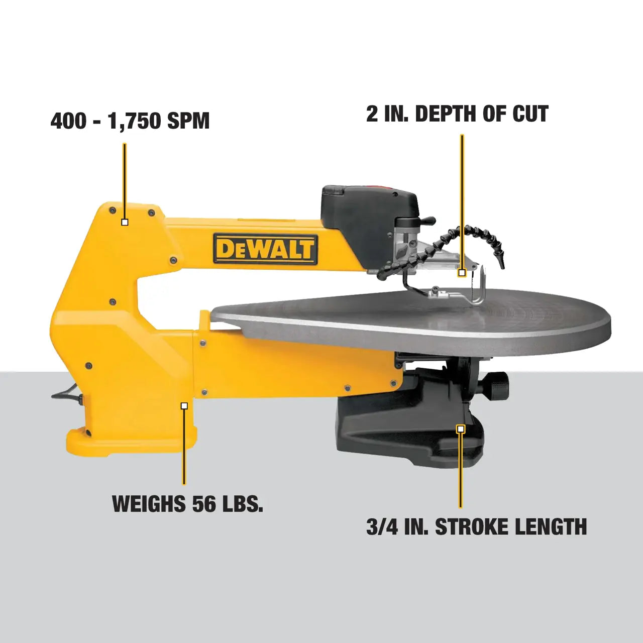 DEWALT DW788 - 20 in. Variable Speed Scroll Saw