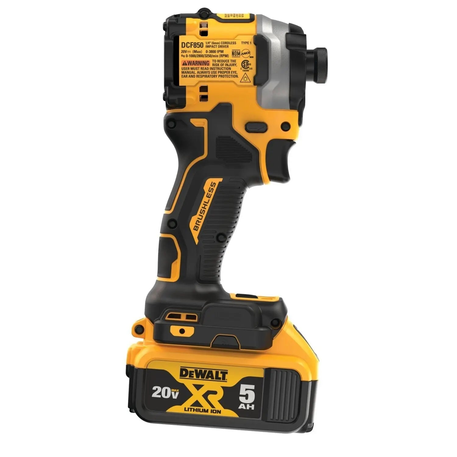 Dewalt DCF850P1 Atomic 20V MAX* 1/4 in. Brushless Cordless 3-Speed Impact Driver Kit DEWALT