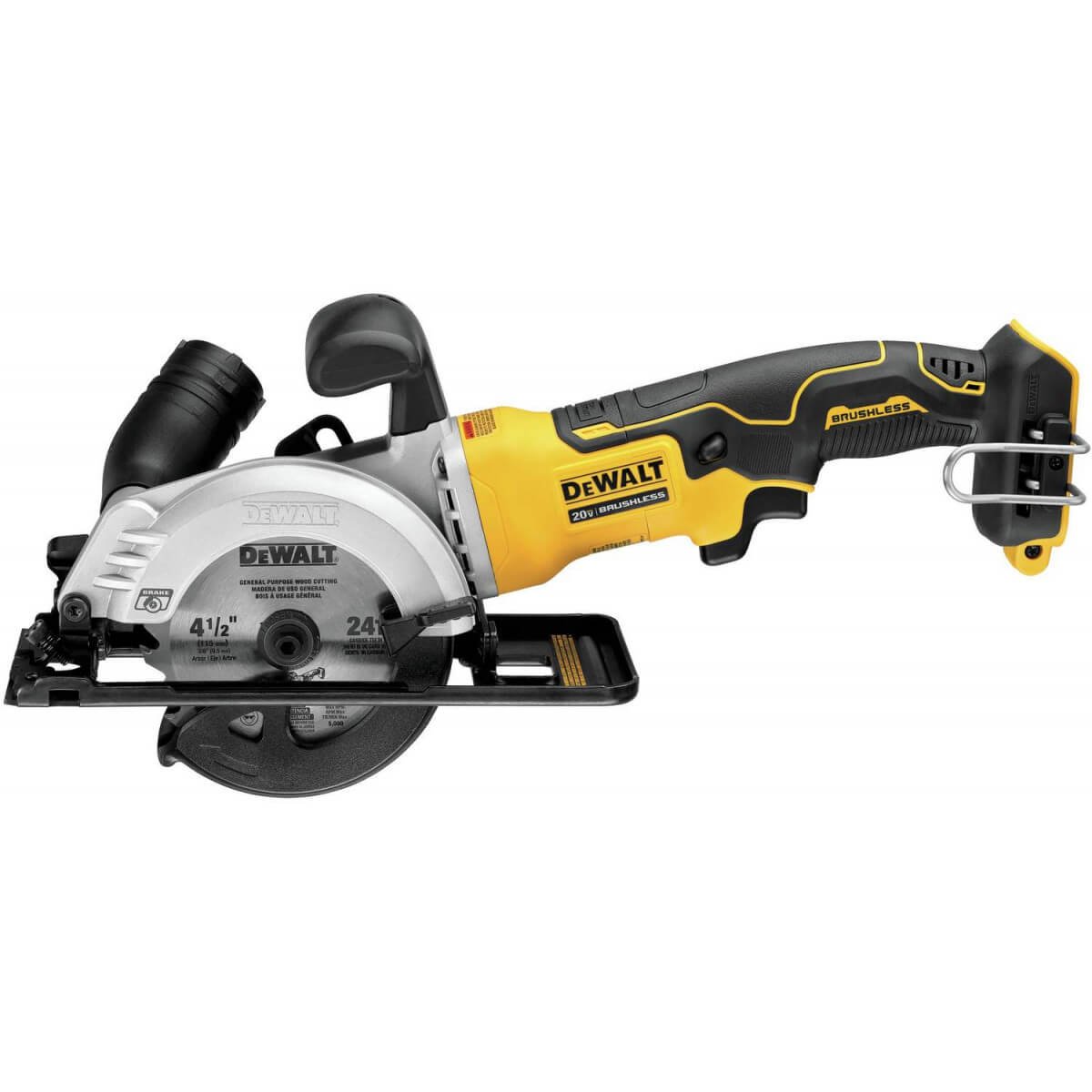 Dewalt DCS571B ATOMIC 20V MAX* BRUSHLESS 4-1/2 IN. CORDLESS CIRCULAR SAW (TOOL ONLY) - Wise Line Tools